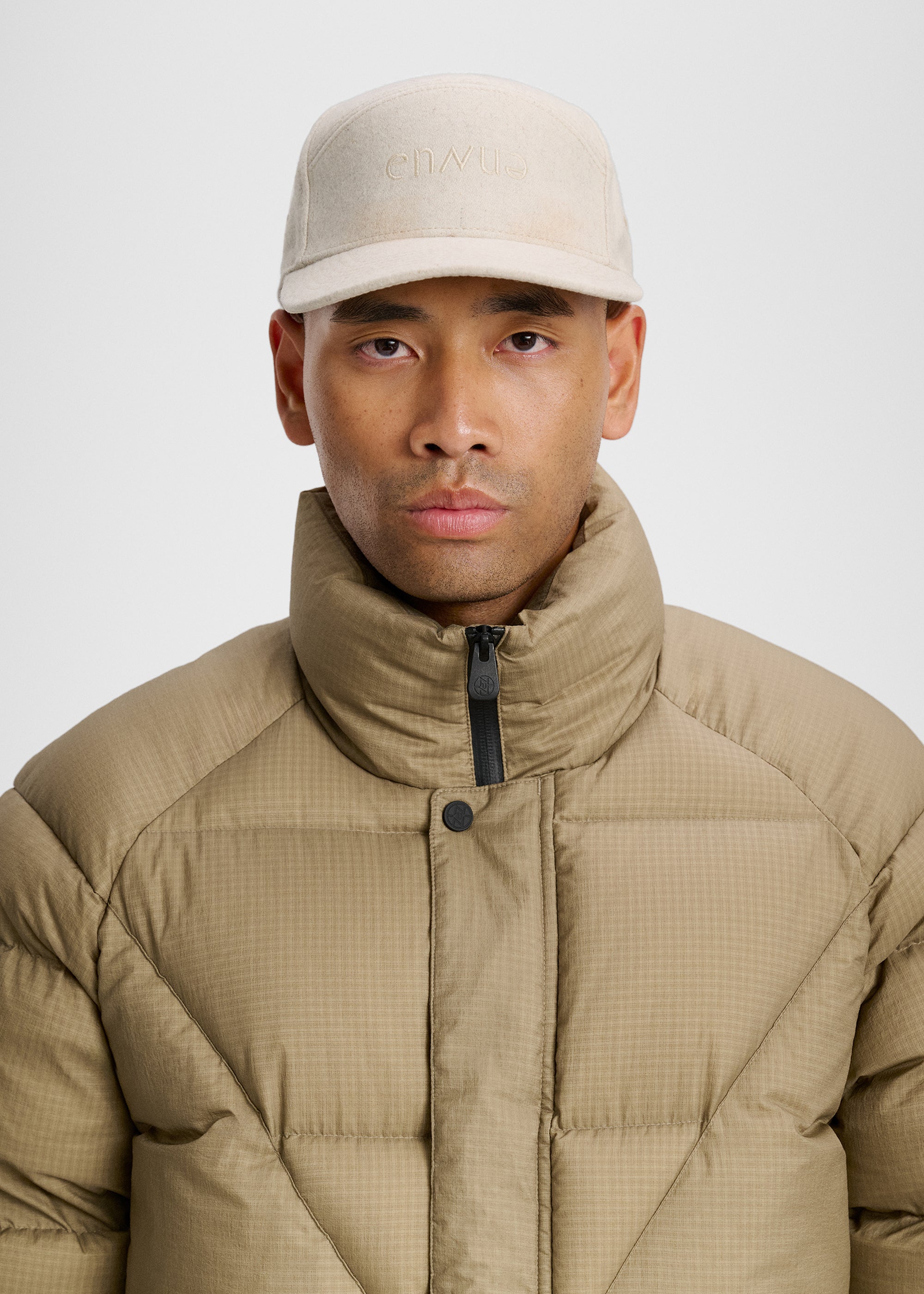 Marl Five-Panel Wool Cap