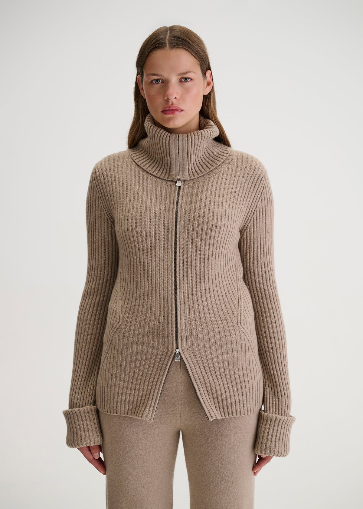 Azalea Cashmere Rib Knit Cardigan
