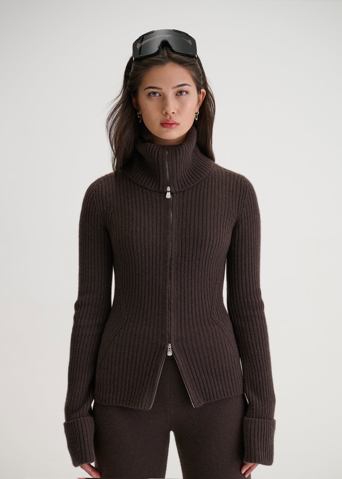 Azalea Cashmere Rib Knit Cardigan