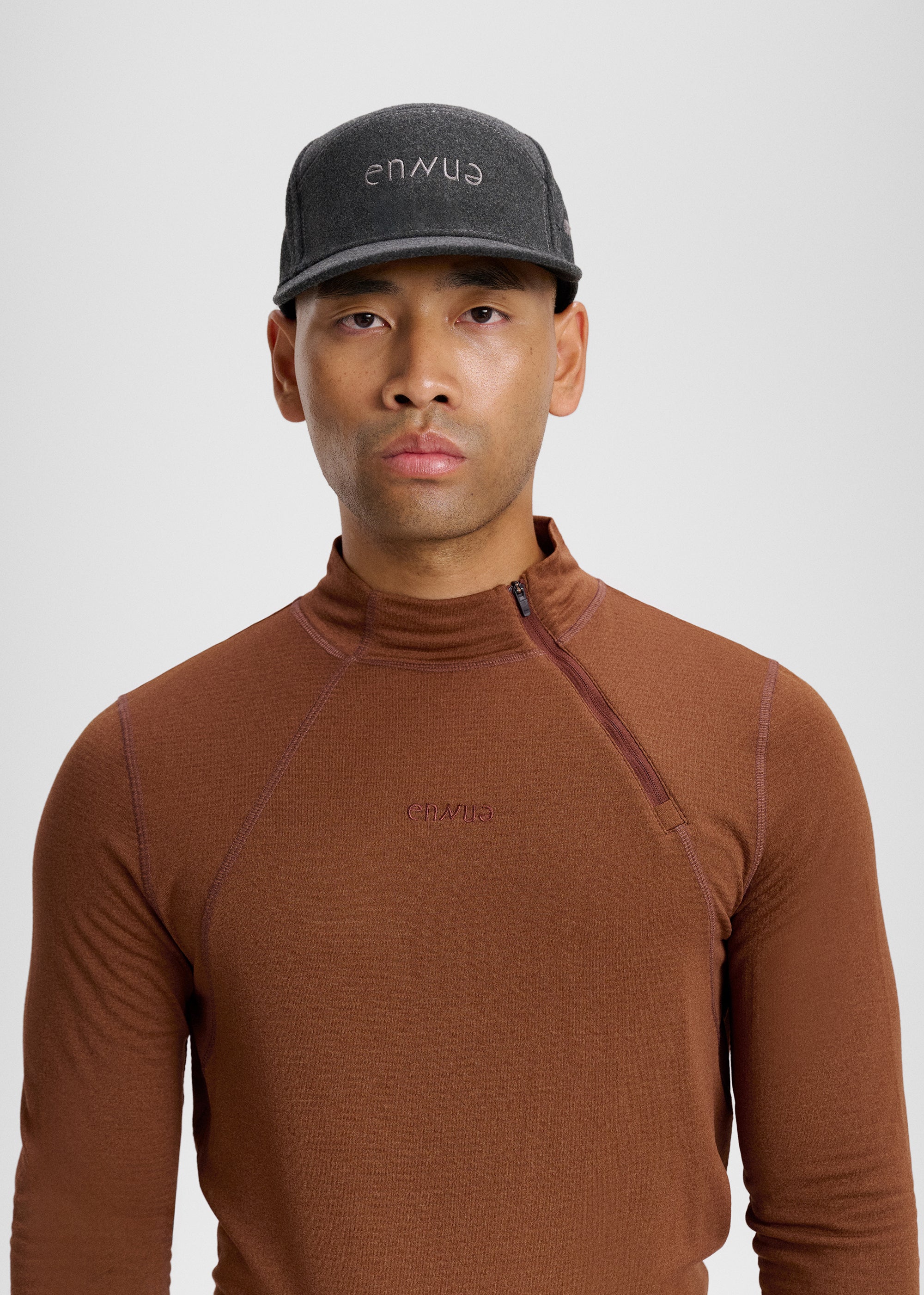Marl Five-Panel Wool Cap