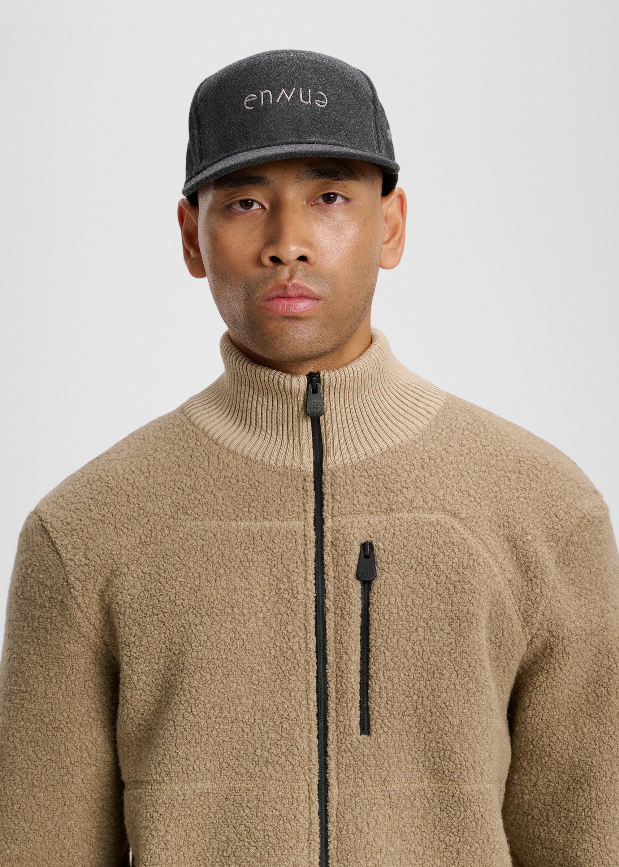 Marl Five-Panel Wool Cap