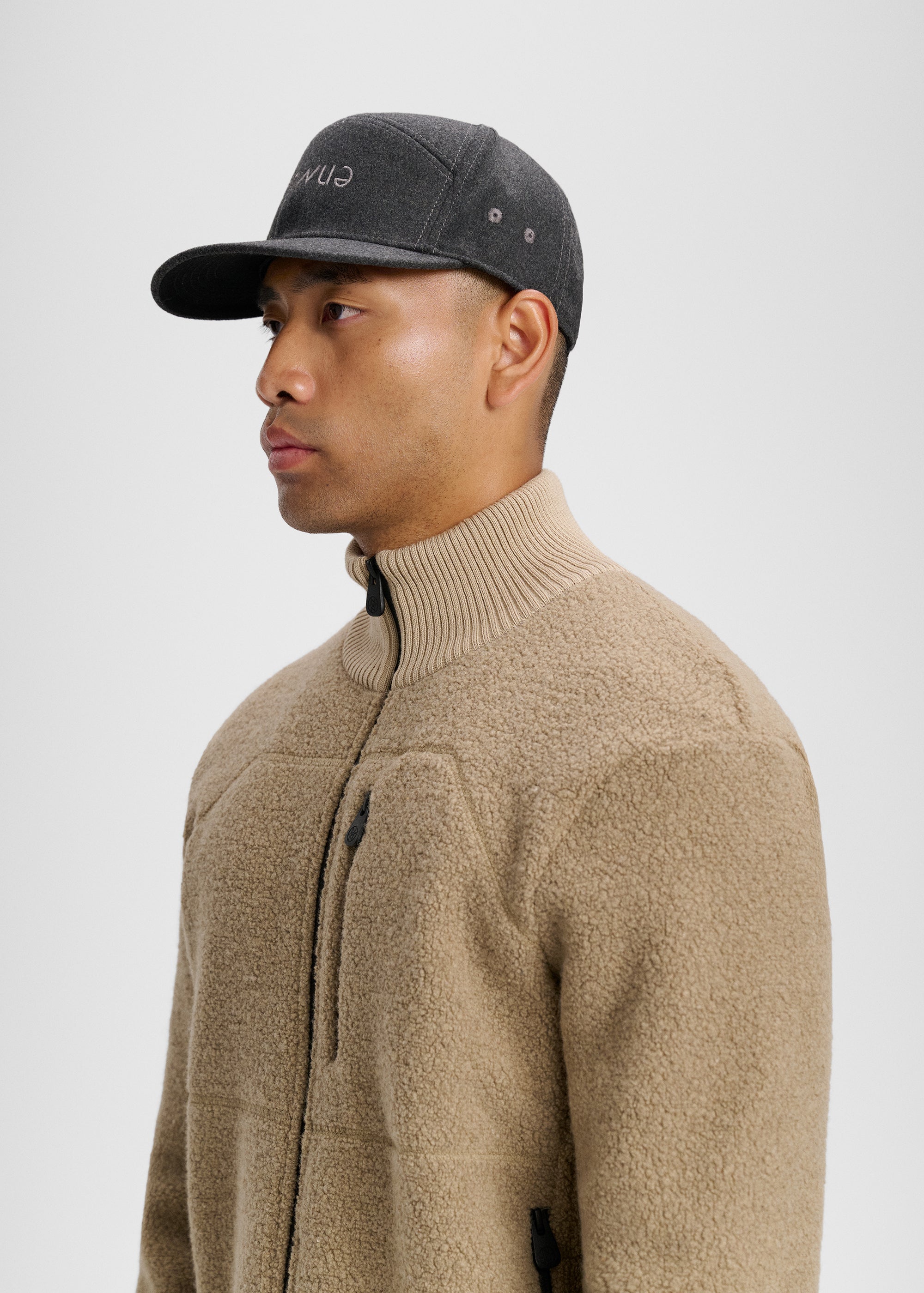Marl Five-Panel Wool Cap