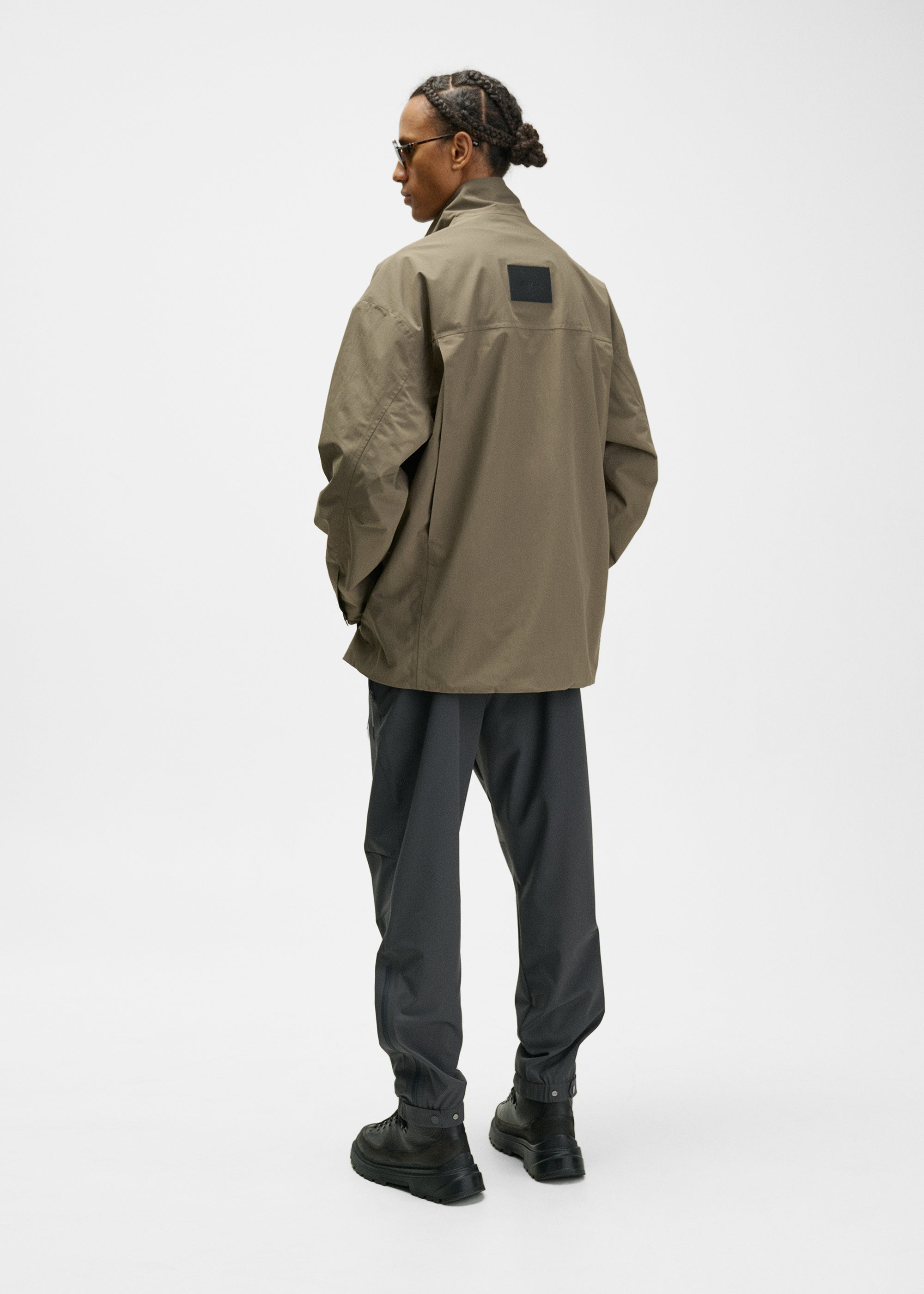 Men's Acacia 2-Layer Utility Jacket in Dark Khaki | ENNUE—Shop now