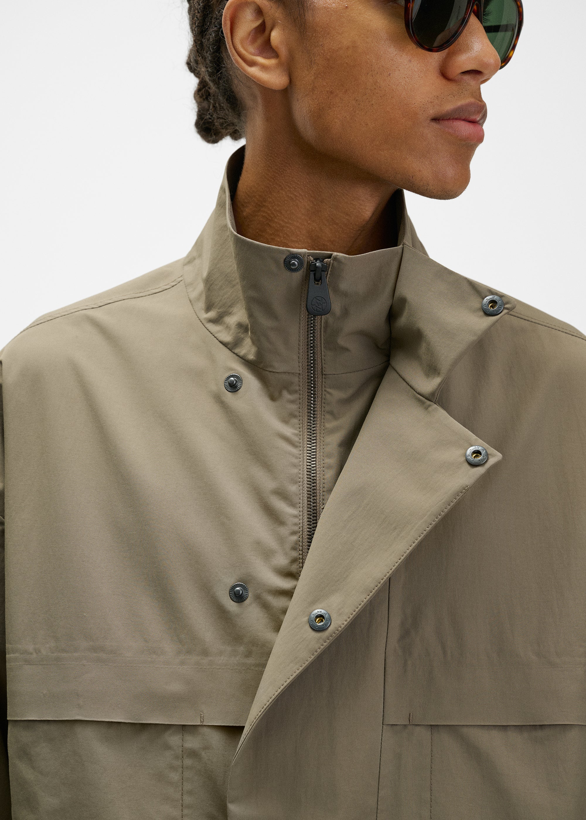 Men's Acacia 2-Layer Utility Jacket in Dark Khaki | ENNUE—Shop now