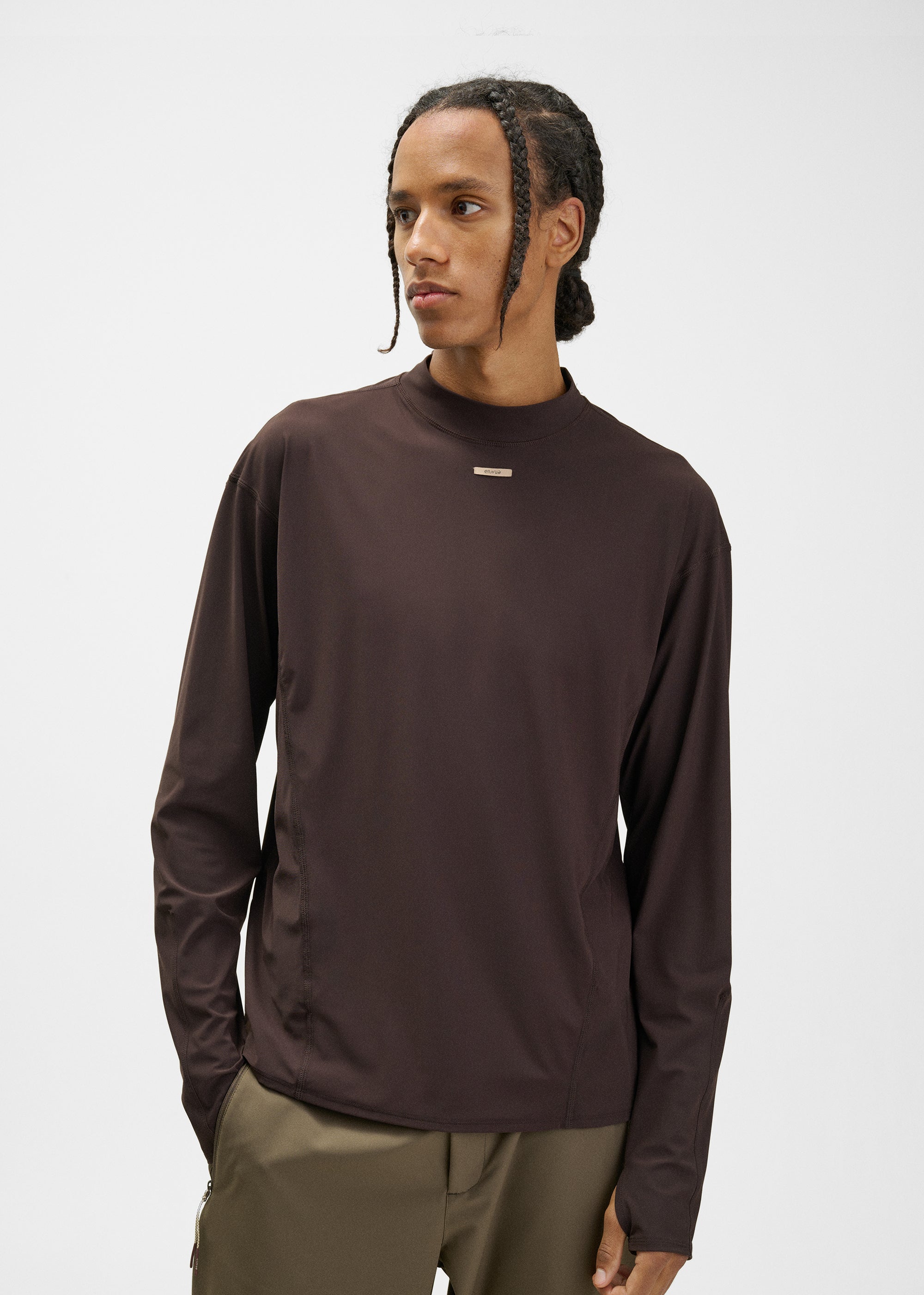 Men's Fero Air Long Sleeve in Dark Brown | ENNUE — Shop now