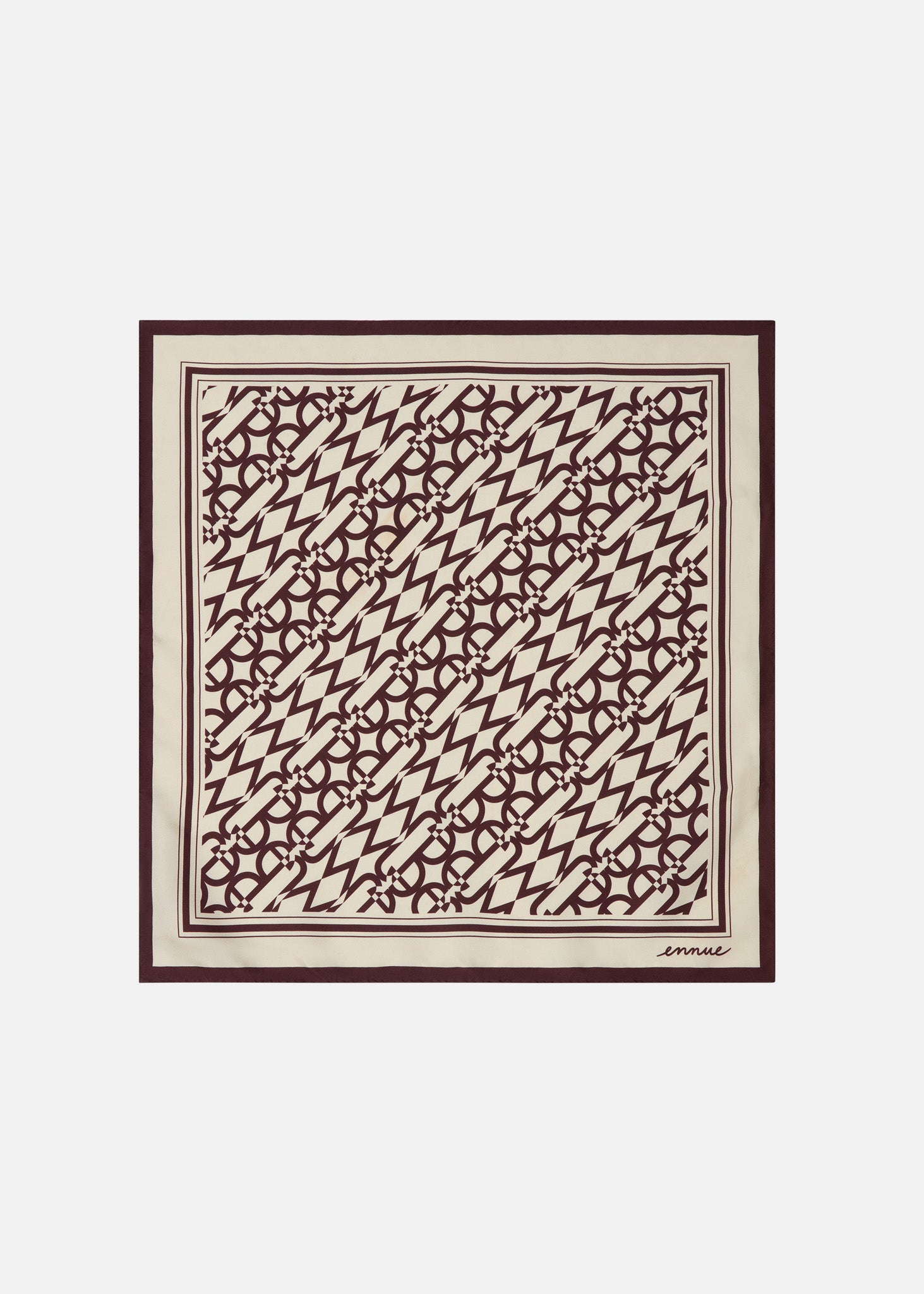 Aloé Monogram Silk Scarf — Ennuestudio