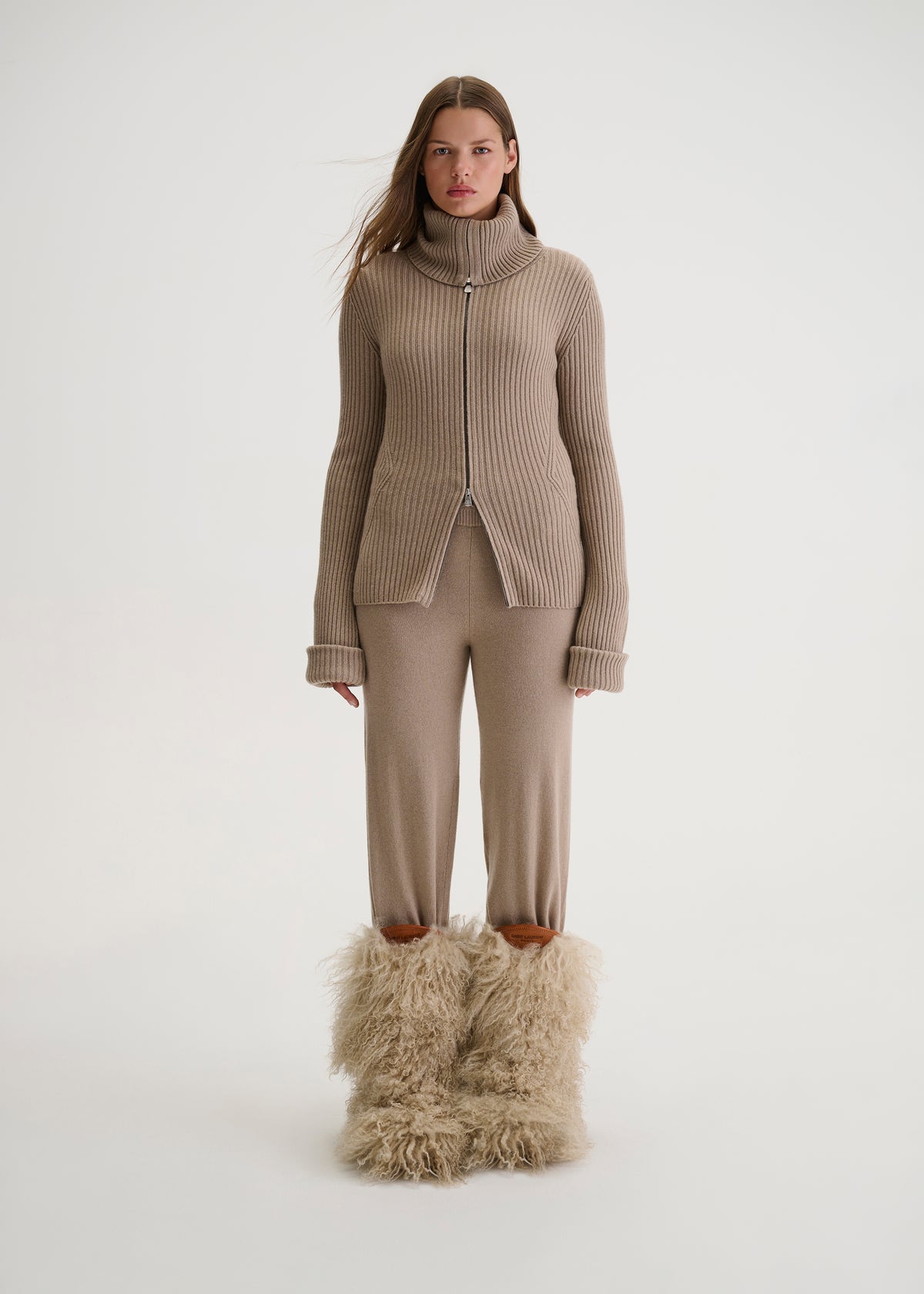 Azalea Cashmere Rib Knit Cardigan