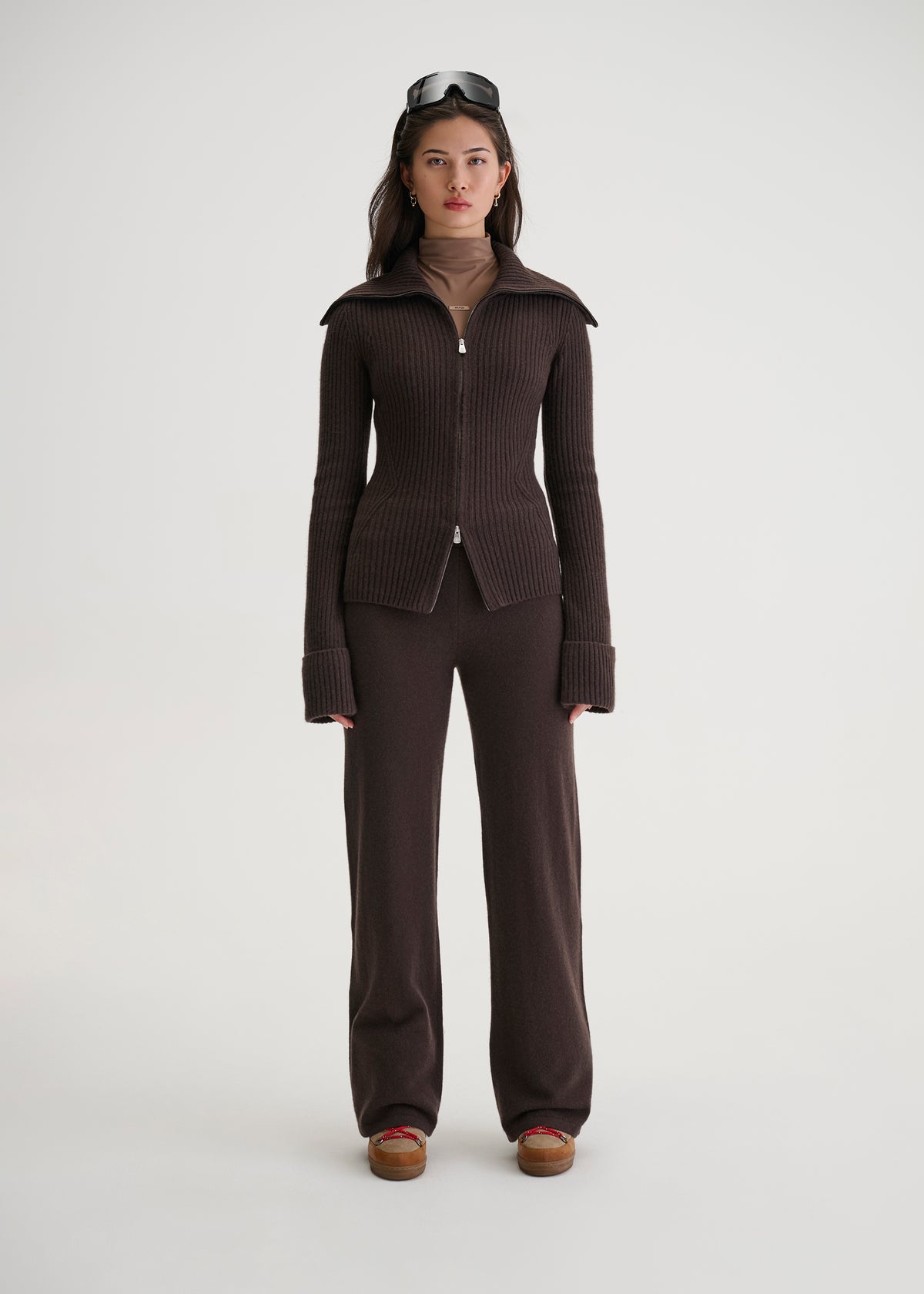 Azalea Cashmere Rib Knit Cardigan
